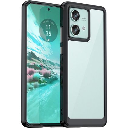 Mobigear Crystal Coque Motorola Edge 40 Neo Coque arrière Rigide - Noir