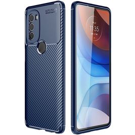Mobigear Racing Coque Motorola Moto G71 5G Coque arrière en TPU Souple - Bleu