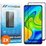 Mobigear Premium Xiaomi Redmi Note 9 Verre trempé Protection d'écran - Compatible Coque - Noir (Lot de 2)