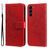 Mobigear Flowers Housse Samsung Galaxy S23 Etui Porte-Monnaie - Rouge