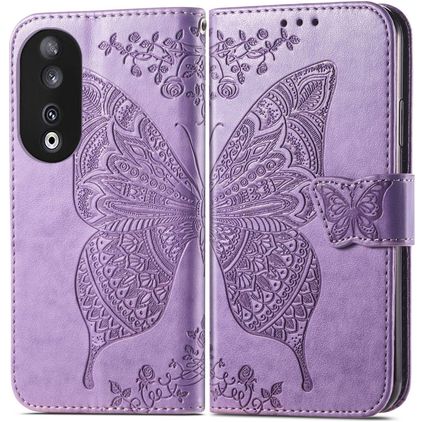 Mobigear Butterfly Housse HONOR 90 Etui Porte-Monnaie - Violet