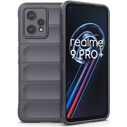 Mobigear Bumpy Realme 9 Pro Plus TPU souple Coque arrière - Gris anthracite