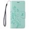 Mobigear Flowers Housse iPhone 7 Etui Porte-Monnaie - Turquoise