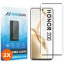 Mobigear Premium HONOR 200 Verre trempé Protection d'écran - Compatible Coque - Noir (Lot de 2)