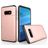 Mobigear Card Samsung Galaxy S10e Plastique rigide Coque arrière Antichoc avec porte-cartes - Rose doré