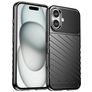 Mobigear Groove Coque iPhone 16 Coque arrière en TPU Souple - Noir