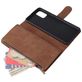 Mobigear Zipper Housse Samsung Galaxy A71 Etui Porte-Monnaie - Marron