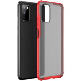 Mobigear Shockproof Coque Samsung Galaxy A03s Coque arrière Rigide Anti-Chocs - Rouge