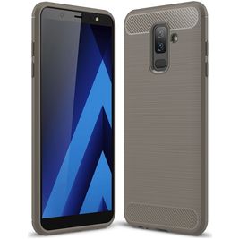 Mobigear Brushed Slim Coque Samsung Galaxy A6 Plus (2018) Coque arrière en TPU Souple - Gris Mobigear Brushed Slim Coque Samsung Galaxy A6 Plus (2018) Coque arrière en TPU Souple - Gris