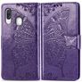 Mobigear Butterfly Housse Samsung Galaxy A40 Etui Porte-Monnaie - Violet