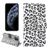 Mobigear Leopard Housse iPhone 12 Etui Porte-Monnaie - Blanc
