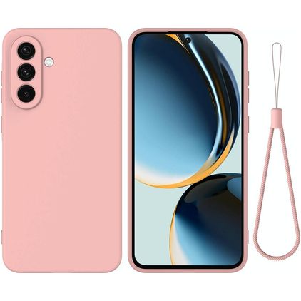 Mobigear Rubber Touch Coque Samsung Galaxy S26 Plus Coque arrière en Silicone - Rose