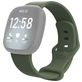 Mobigear Sport Dual Bracelet Silicone Fitbit Sense Fermeture à clou et passant - Vert