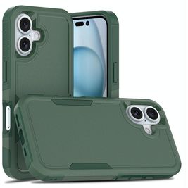 Mobigear Heavy Armor Coque iPhone 16 Coque arrière Rigide Anti-Chocs - Vert