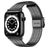 Mobigear Kopenhagen Bracelet Acier Apple Watch Fermeture à pince - 49/46/45/44 mm - Noir