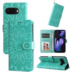 Mobigear Sunflower Housse Google Pixel 9a Etui Porte-Monnaie - Vert