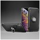 Mobigear Armor Ring Coque iPhone XS Max Coque arrière Rigide Anti-Chocs avec Anneau-Support - Noir
