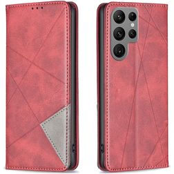 Mobigear Rhombus Slim Housse Samsung Galaxy S23 Ultra Etui - Rouge