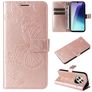 Mobigear Butterfly Housse Xiaomi Redmi 14C Etui Porte-Monnaie - Rose doré