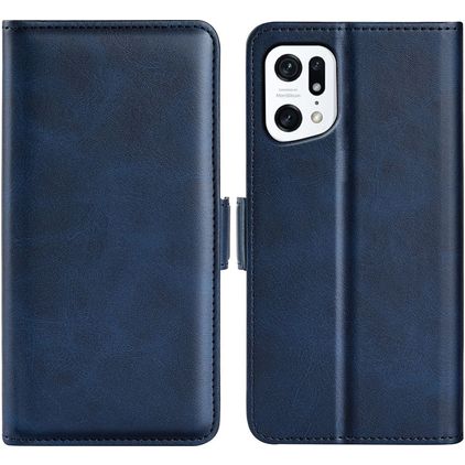 Mobigear Slim Magnet Housse OPPO Find X5 Etui Porte-Monnaie - Dark Blue