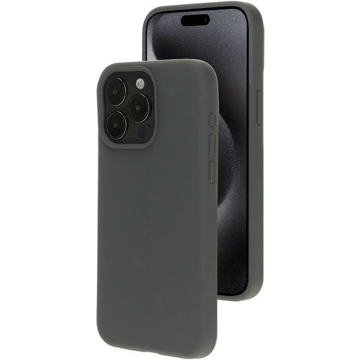 Mobiparts Coque iPhone 15 Pro Max Coque arrière en Silicone - Urban Grey