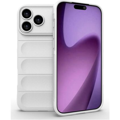 Mobigear Bumpy Coque iPhone 18 Pro Max Coque arrière en TPU Souple - Blanc