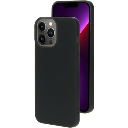 Mobiparts Coque iPhone 13 Pro Max Coque arrière en Silicone - Noir