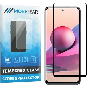 Mobigear Premium Xiaomi Redmi Note 10S Verre trempé Protection d'écran - Compatible coque - Noir