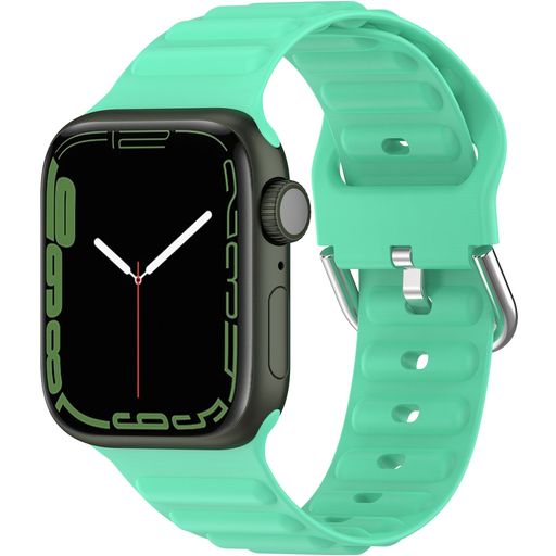 Mobigear Bumpy Bracelet Silicone Apple Watch Fermeture boucle ardillon - 49/46/45/44 mm - Spearmint