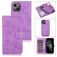 Mobigear Wallet Housse iPhone 13 Mini Etui avec Coque Détachable Porte-Monnaie - Violet