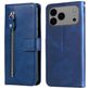 Mobigear Zipper Housse iPhone 17 Pro Max Etui Porte-Monnaie - Bleu
