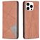 Mobigear Rhombus Slim Housse iPhone 16 Pro Etui - Marron