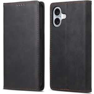 Mobigear Wallet Housse iPhone 16 Etui Porte-Monnaie - Noir