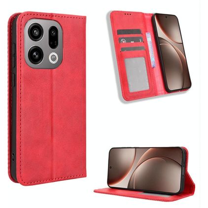 Mobigear Sensation Housse OPPO Find X9 Etui Porte-Monnaie - Rouge
