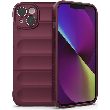 Mobigear Bumpy Coque iPhone 14 Coque arrière en TPU Souple - Bordeaux