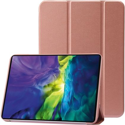 Mobigear Tri-Fold Gel Coque iPad 11 (2025) Etui en TPU,Similicuir - Rose doré