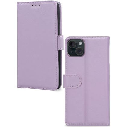 Mobilize Premium Gelly Wallet iPhone 15 Plus Étui Portefeuille - Violet