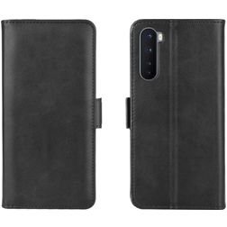 Mobigear Slim Magnet Housse OnePlus Nord Etui Porte-Monnaie - Noir
