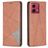 Mobigear Rhombus Slim Housse Motorola Moto G84 Etui - Marron