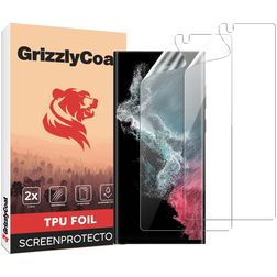 GrizzlyCoat Samsung Galaxy S22 Ultra Hydrogel TPU Protection d'écran - Compatible Coque + Cadre d'installation (Lot de 2)