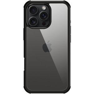 Valenta Full Cover Coque iPhone 16 Pro Max Coque arrière en Verre trempé Anti-Chocs - Noir