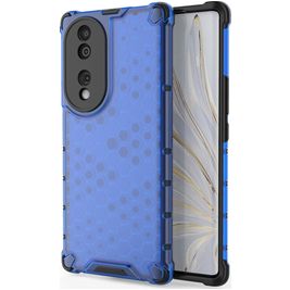 Mobigear Honeycomb Coque HONOR 70 Coque arrière Rigide Anti-Chocs - Bleu