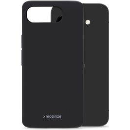Mobilize Rubber Gelly Coque Google Pixel 9a Coque arrière en TPU Souple - Noir