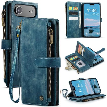 CaseMe C30 Housse iPhone Air Etui Porte-Monnaie - Bleu
