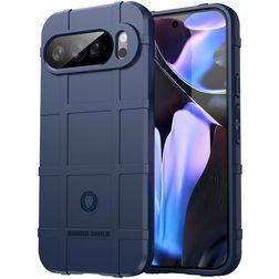Mobigear Rugged Shield Coque Google Pixel 10 Pro XL Coque arrière en TPU Souple Anti-Chocs - Bleu