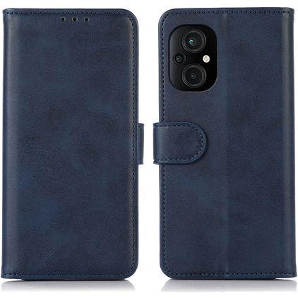 Mobigear Wallet Housse POCO M5 Etui Porte-Monnaie - Bleu