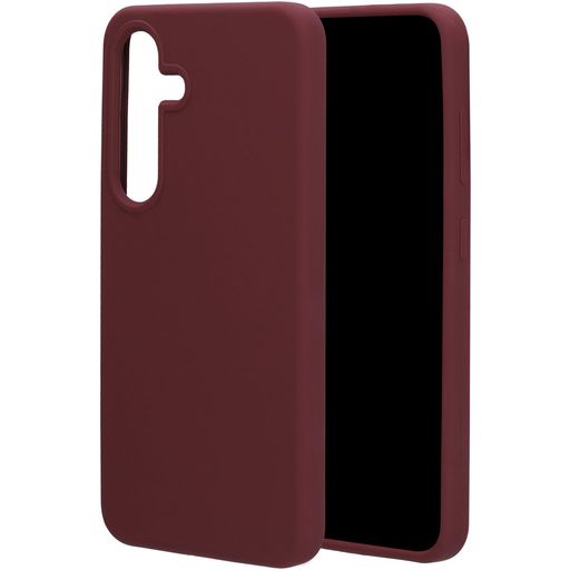 Mobiparts Coque Samsung Galaxy S25 Coque arrière en Silicone - Plum Red