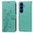 Mobigear Flowers Housse Samsung Galaxy S26 Plus Etui Porte-Monnaie - Vert