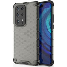 Mobigear Honeycomb Coque Huawei P40 Pro Plus Coque arrière Rigide Anti-Chocs - Noir