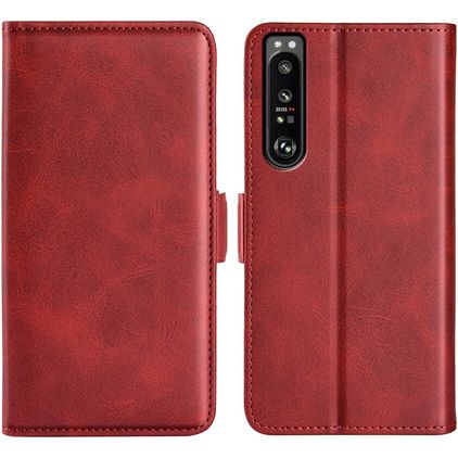 Mobigear Slim Magnet Housse Sony Xperia 1 IV Etui Porte-Monnaie - Rouge